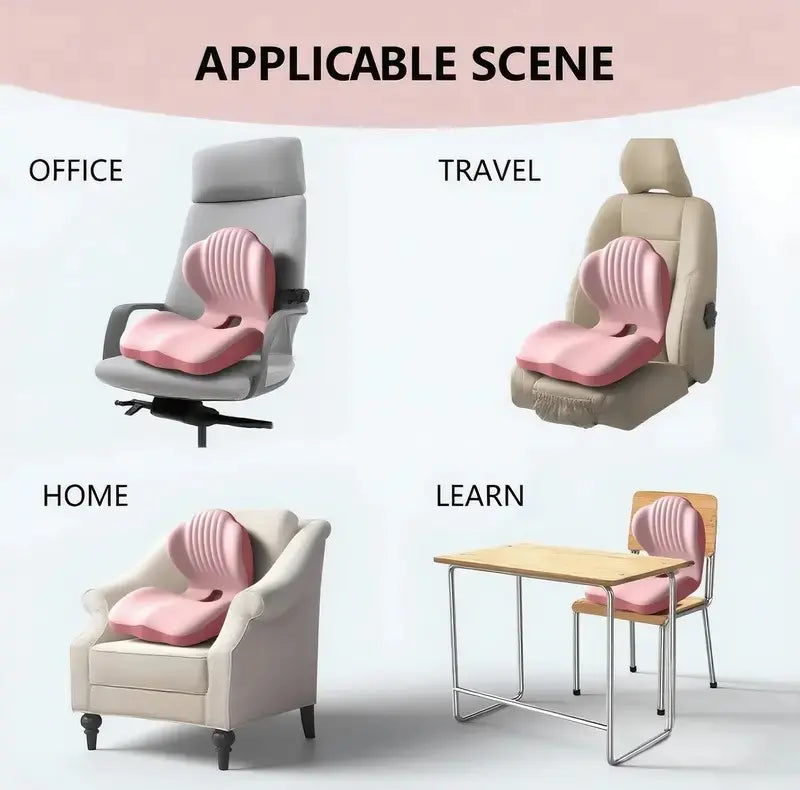 Ergonomic Memory Foam Back & Seat Relief Cushion